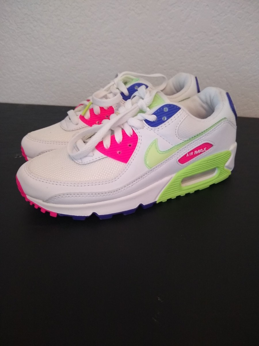 Nike Air Max 90 White Lime Pink Purple Burst Volt W - Size Nike Air Max 90 White Lime Pink Purple Burst Volt W - Size