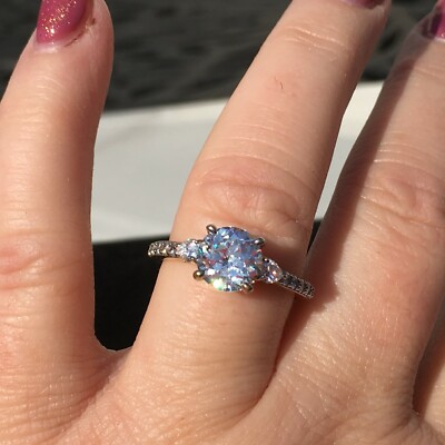 Jean Dousset Gold Vermeil Sterling Silver Absolute (CZ) Round Pear Ring 