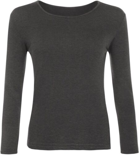 Camiseta Top Damas Mujeres Manga Larga Cuello Redondo Básica Lisa Elastizada TALLA GRANDE *Rn - Imagen 11 de 17