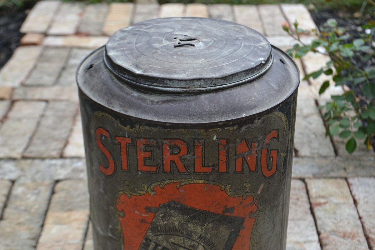 Vintage STERLING CUT Tobacco Tin - General Store Counter Bin DISPLAY