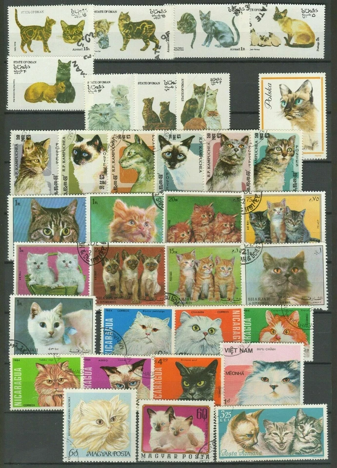 Worldwide fauna - Wild and domestic cats ☀ CTO / Used Two scans - Image 2 of 2
