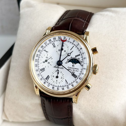 Chronoswiss Lunar Ref: 77990 Chronograph Moon phase Automatic Wristwatch Man´s - Picture 3 of 10