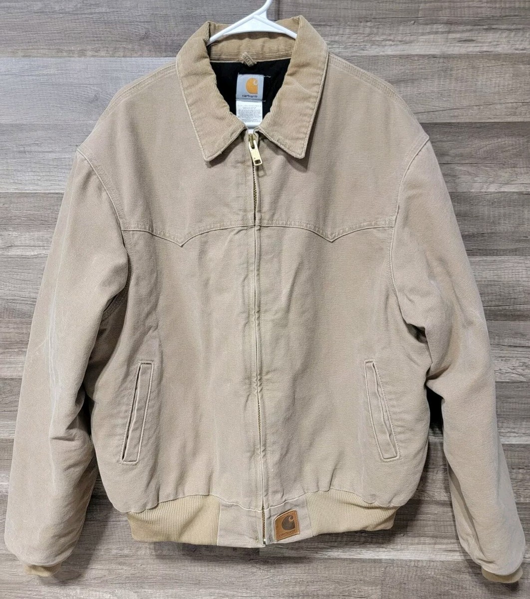 VTG XL Carhartt J14 SDL Santa Fe Saddle Canvas Quilted Lined  