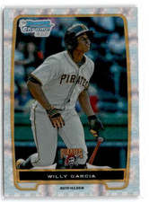 2012 Bowman Chrome Willy Garcia X-Fractor #BCP168 Pirates 