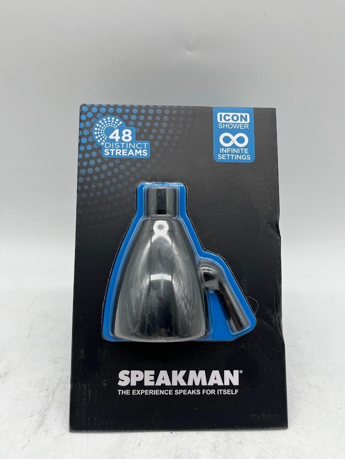 Black Speakman 3-Spray Patterns w/ 2.0 GPM 2.75 in. Wall Mou