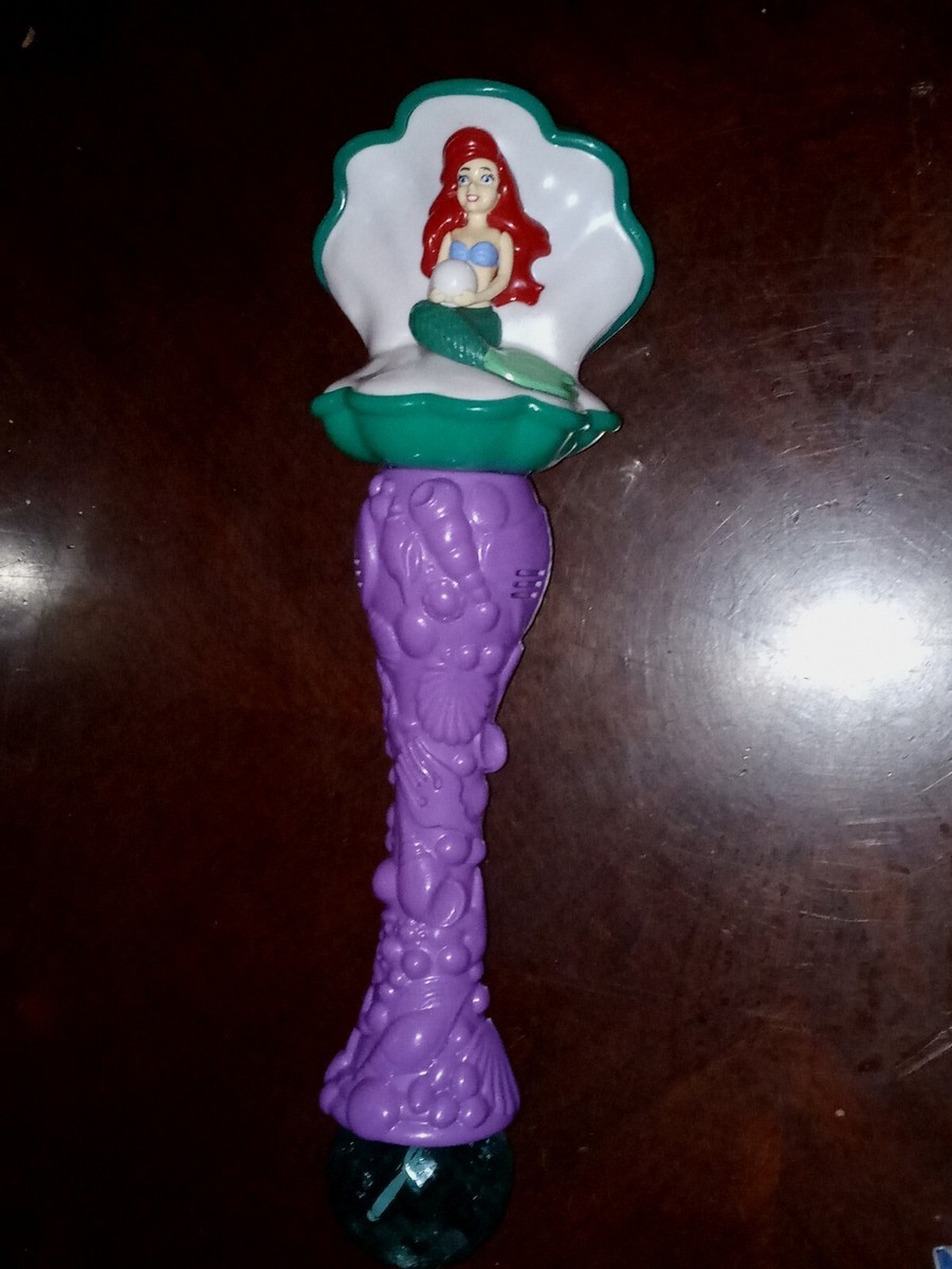 Disney Parks Little Mermaid Bubble Blower Wand Clam Shell Light Up