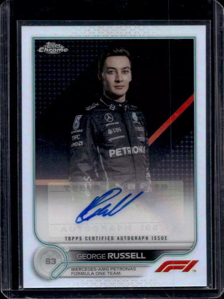 2022 Topps Chrome Formula 1 George Russell Autograph Auto #CAC-GR