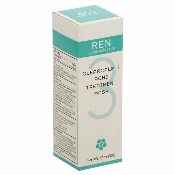 Маска для лица REN Clearcalm-3 Acne Treatment - 1,7 унции, новая в коробке - Изображение 3 из 3