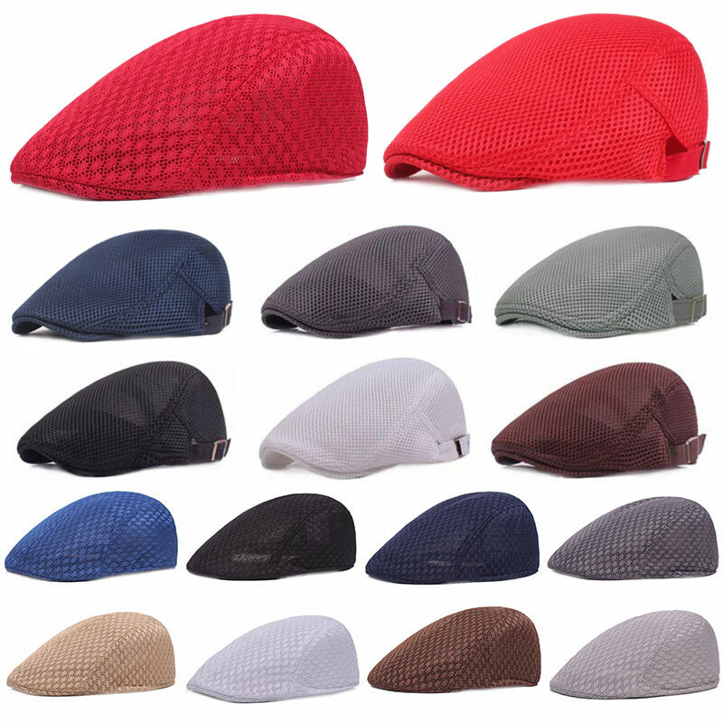 APL Cappello uomo rete berretto cursore traspirante golf guida esterno cabbie alta qualità #J