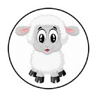 48 Cute Baby Sheep. Envelope Seals Labels Stickers 1.2" Round
