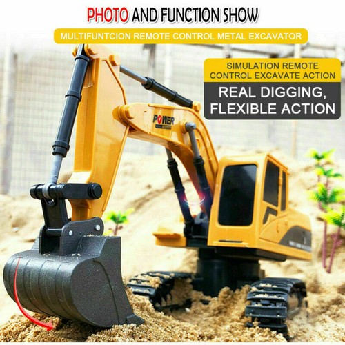Electric Remote Excavator Toy Engineering Vehicle Digger Metal Truck 1:24 NLK - Picture 3 of 10