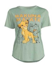 Disney The Lion King Hakuna Matata T-Shirt Juniors Size XL 15-17 Color Olive