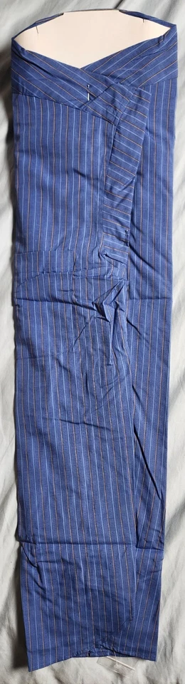 Camisa de vestir para hombre Claiborne azul a rayas talla 16 32-33 100 % algodón Foto 4 de 4