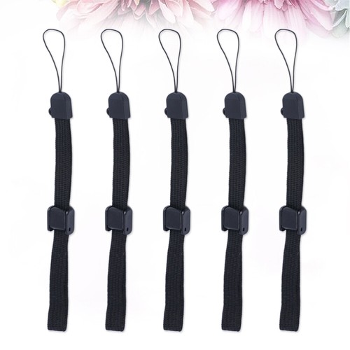 5PCS Phone Holder Lanyard Necklace Wrist Strap Cellphone Carrying Case (Black) - 第 12/12 張圖片