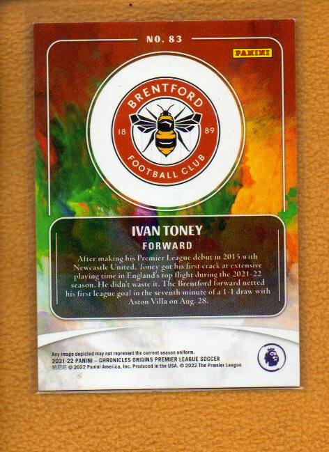 その他 Panini Obsidian / Ivan Toney / RC Ivan Toney 2021-22 Panini Chronicles Origins Premier Rookie