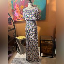 Libellule's Maxi Summer Dress w/a Strapless Overlay Bodice done in Floral