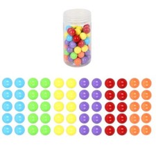 60 Pcs 14mm Chinese Checkers Marble Balls Replacement for Chinese Checkers