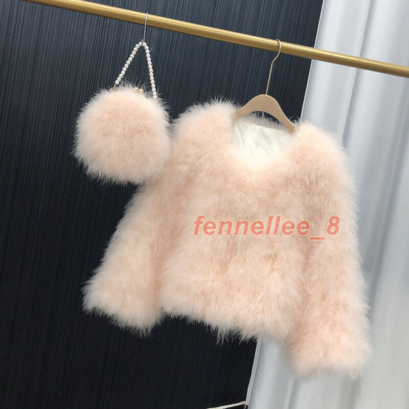 Classy Womens Furry Genuine Ostrich Feather Fur Coats Online