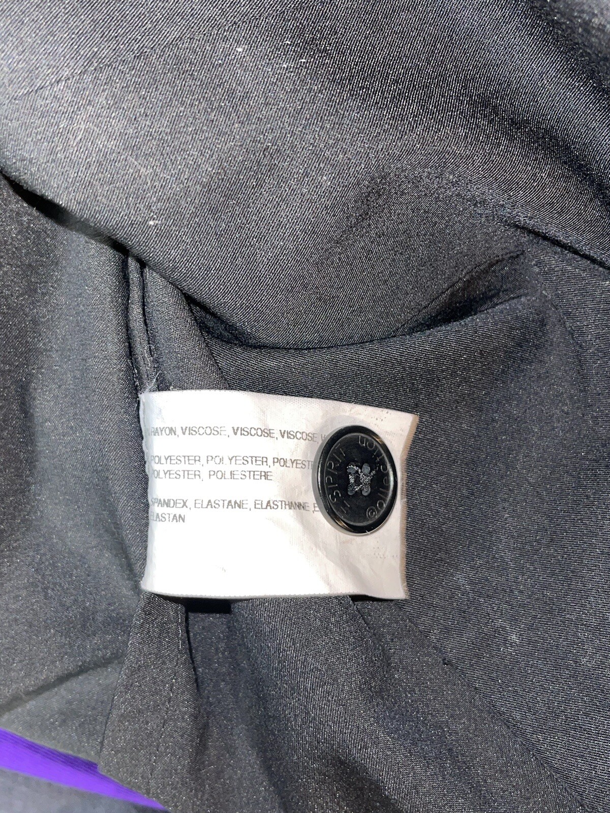Esprit Collection Black Rayon Polyester Button Bl… - image 7