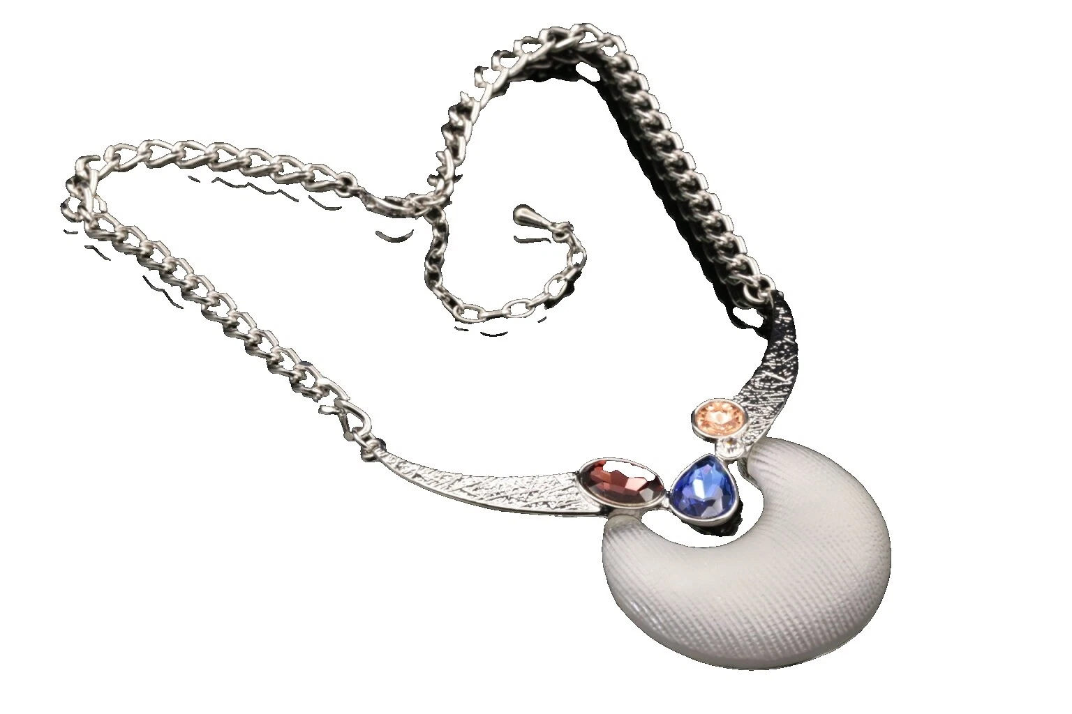 Модные ожерелья и кулоны с подвесками из люцита с покрытием из белого золота