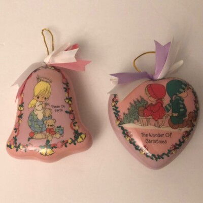 2 Precious Moments Christmas Ornaments Peace on Earth The Wonder of ...