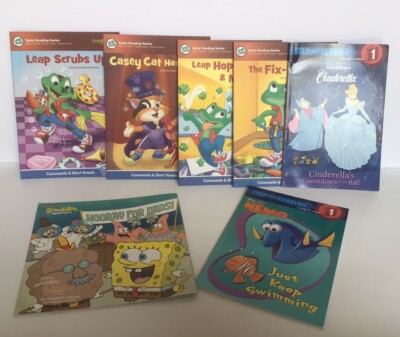 Step Into Reading Level 1 & Leapfrog Books Lot Assorted 8 Kids Books