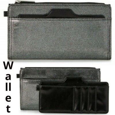 No Boundaries Ladies Zip Button & Removable Card Wallet Ella COLOR SILVER