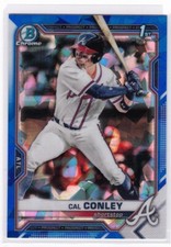 Cal Conley SAPPHIRE 2021 Bowman Draft #BDC-70 Atlanta Braves