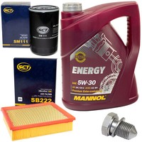 MotoröL Filter Set 5W30 5 Liter + ÖLablassschraube FüR Audi A4 Skoda VW Passat