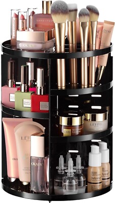 360° drehbarer Make-up Organizer verstellbare Regalhöhe & voll drehbar Neu