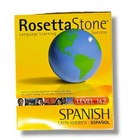 Vtg Rosetta Stone Spanish 1 & 2 Box Set Educational Language Learning Tool CD