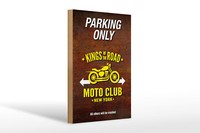 Holzschild Spruch 20X30 Cm Parking Only Moto Club New York Schild Wooden Sign