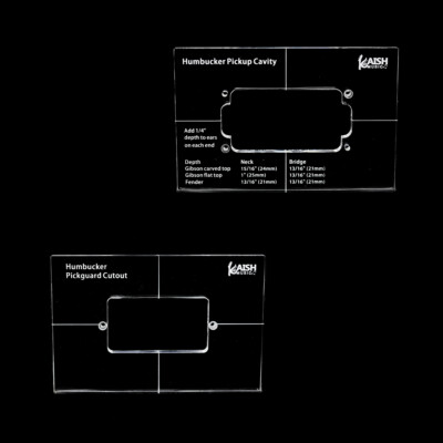 Acrylic Humbucker Pickup Routing Template for Guitar Body or Pickguard Rout