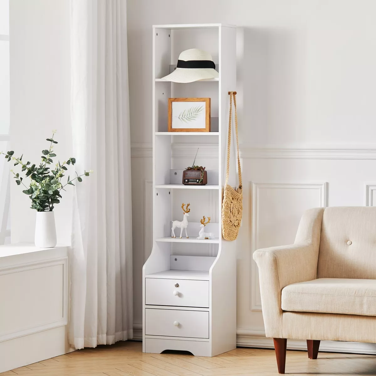 Tall 2024 bedside dresser