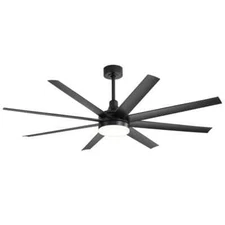 Breezary Archer 65" LED Black Ceiling Fan w/ Light & Remote Control Included