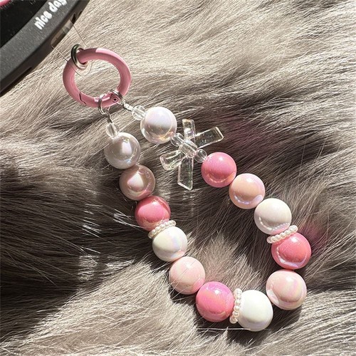 1Pcs Acrylic Beads Phone Lanyard Wristband Keychain for Women Girl - Photo 15 sur 15