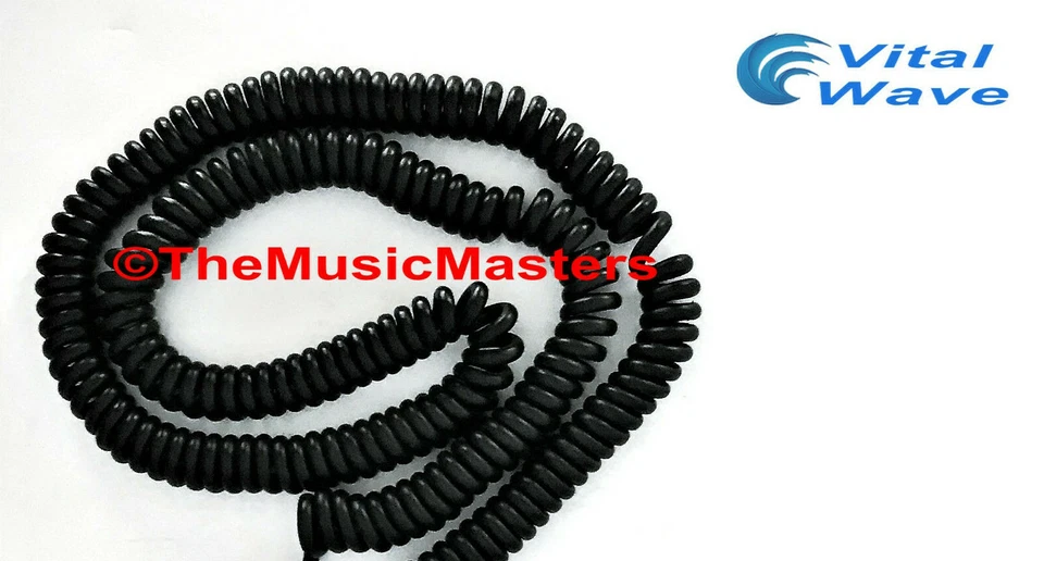 Cable de extensión de audio de auriculares estéreo en espiral de 20' pies 3,5 mm 1/8" VWLTW Foto 2 de 2