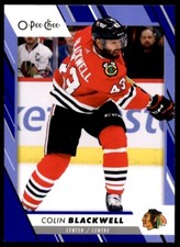 Colin Blackwell 2023-24 O-Pee-Chee Blue Border #394 Chicago Blackhawks