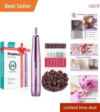 Portable Nail Drill Machine with 6 Bits - Perfect for Acrylic & Gel Nails