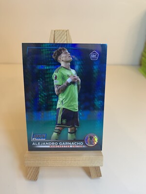 2022-23 Stadium Club Chrome Alejandro Garnacho Blue Refractor Rookie RC #49