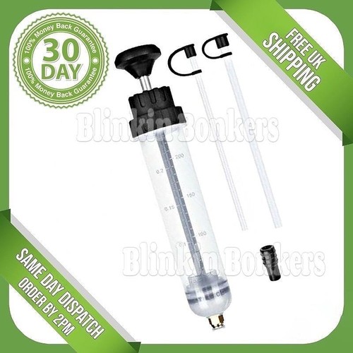 200CC CAR ENGINE OIL BRAKE FLUID EXTRACTOR SYRINGE MANUAL SUCTION PUMP TRANSFER eBay