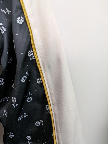Satin Bomber Jacket Floral Gap Girl's Black Outerwear White Kid's Pockets L - Picture 4 of 11