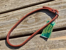 Devoucoux Brown Leather English Hunter Bridle Flash Strap - Size MEDIUM - NWT!