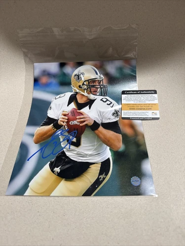 Drew Brees Signed  8x10” Picture Saints NFL With COA