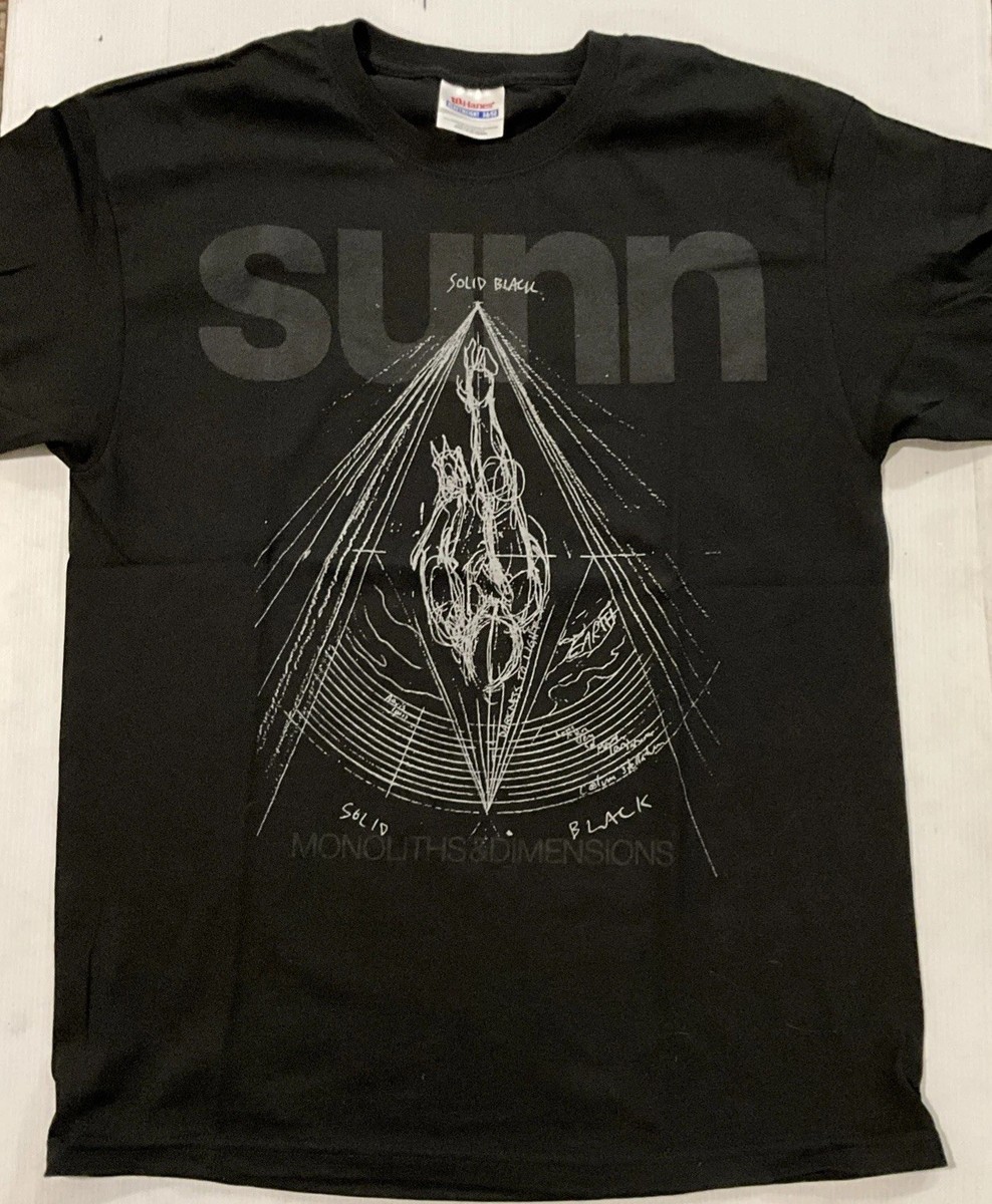 Sunn O))) ドゥームメタル doom l Sunn O))) - Solid Black Vintage Medium T-Shirt [Doom Metal Band