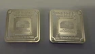 (2) Geiger Edelmetalle Original 5 Gram Silver Square - Raw / Loose / No Capsule