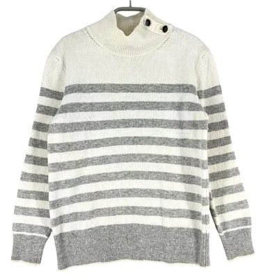 Massimo Dutti Pull Femme 47% Laine 4% Cachemire Taille L Col Montant - Photo 1/4