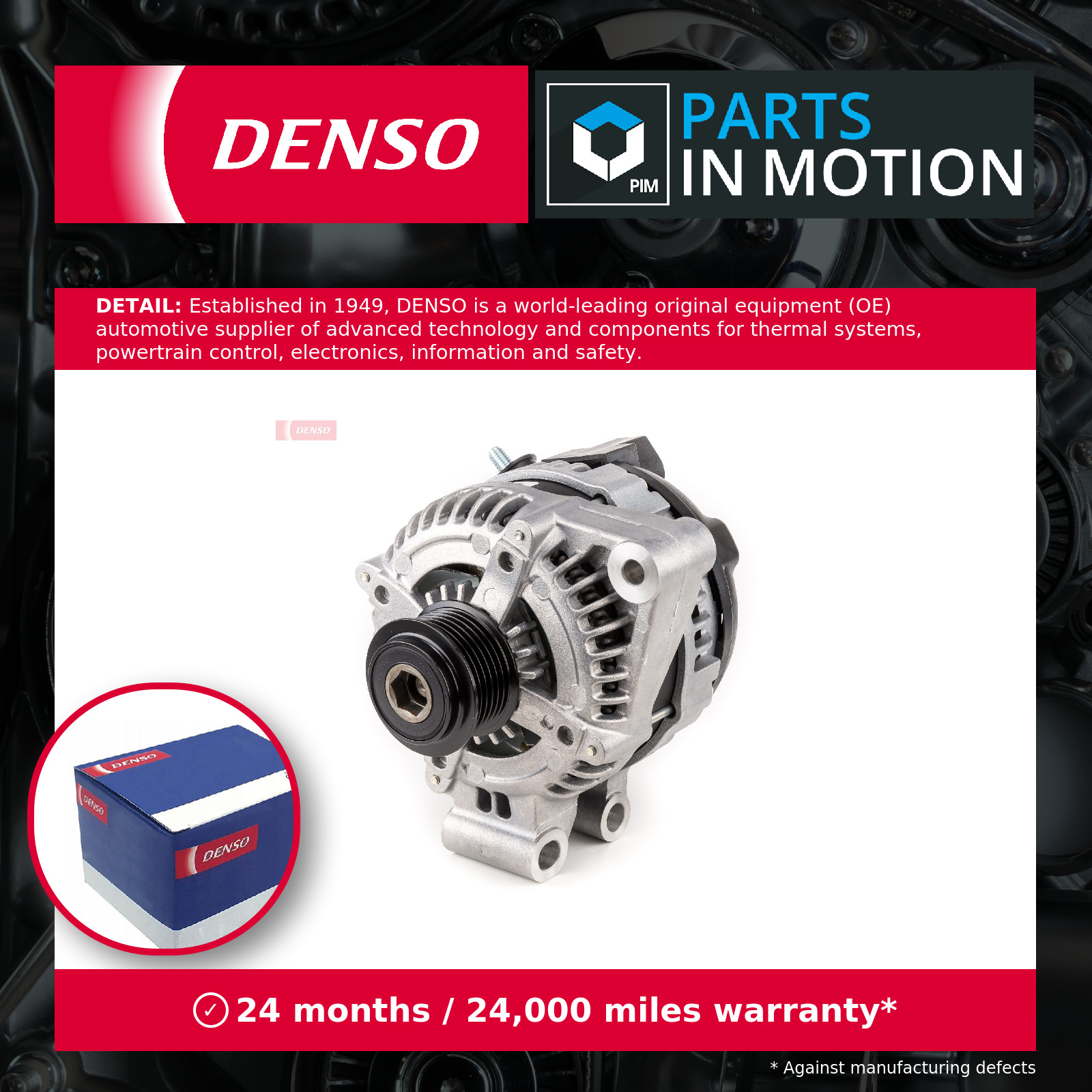 Alternator fits LAND ROVER DISCOVERY Mk4 3.0D 09 to 18 Denso AH2210300AB Quality