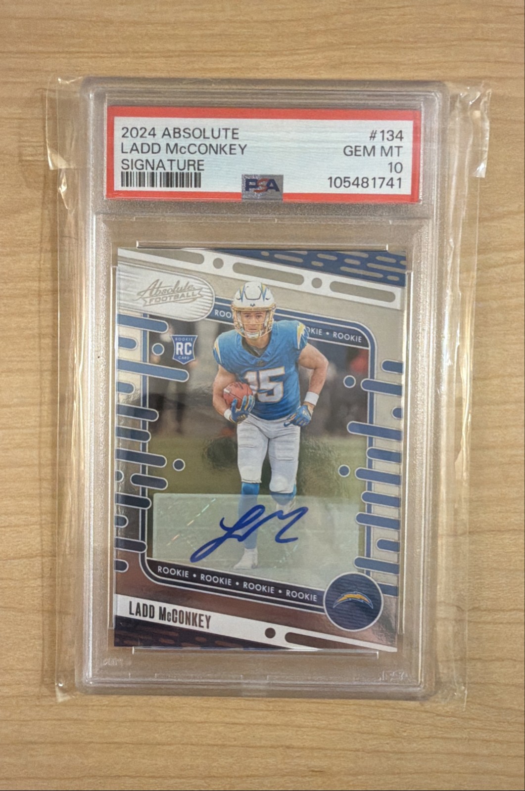 Ladd McConkey Panini Absolute #134 Autograph
