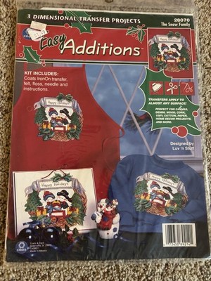 Easy Additions 3 Dimensional Project The Snow Family 28070 Christmas Iron On
